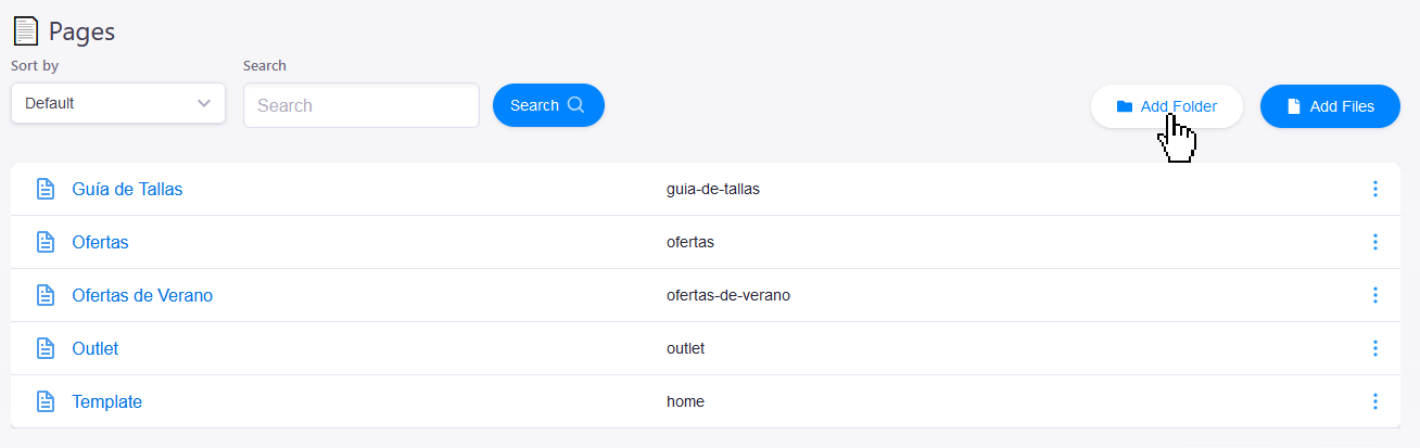 Add Folder button